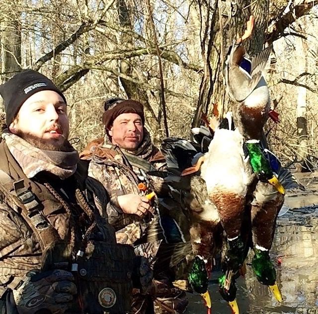 Duck hunting in the timber