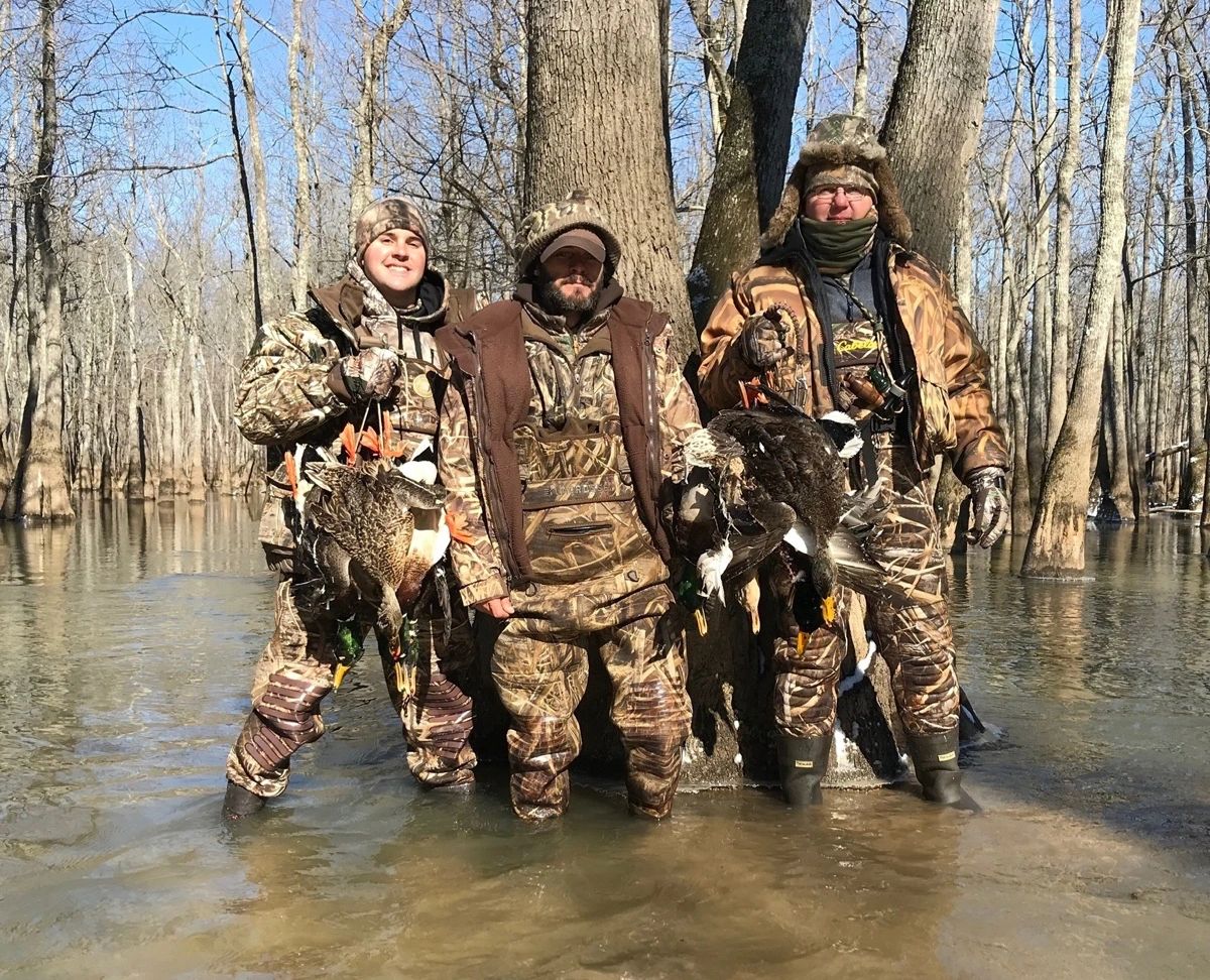 Flooded rice field hunt