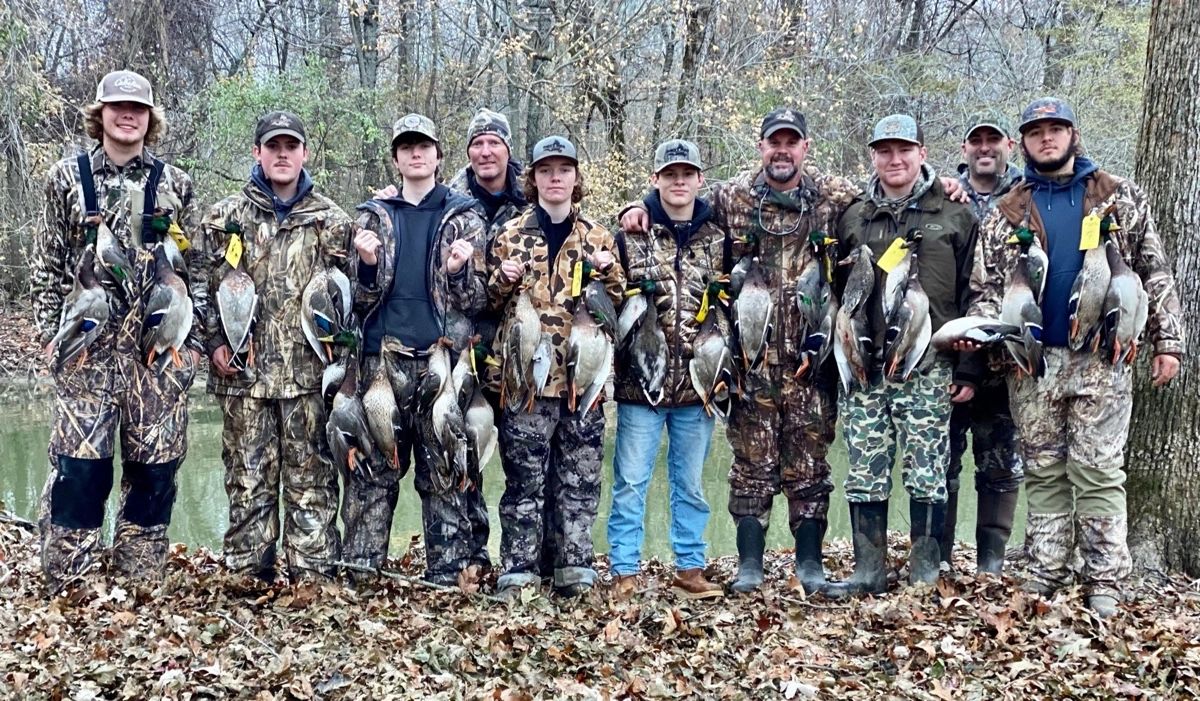 Duck hunting sunrise
