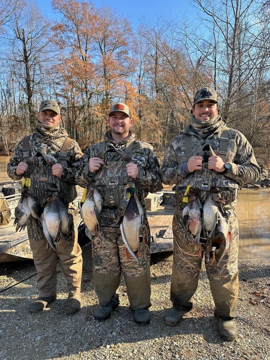 Duck hunting in the timber